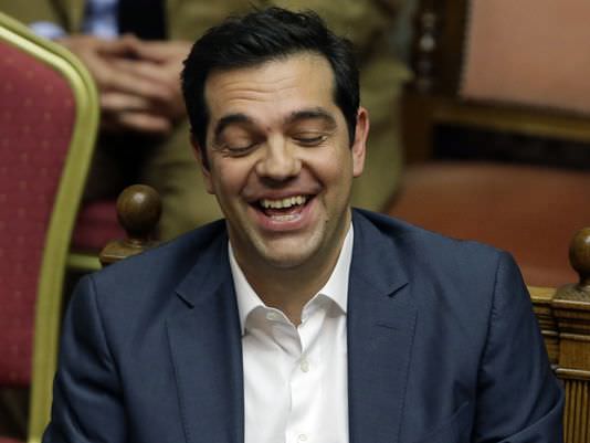 tsipras laughs