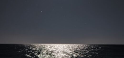 moon on the sea